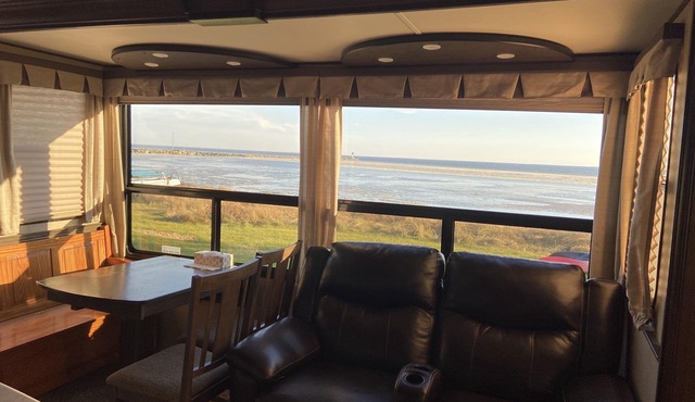 Camping in style with serene waterfront views!