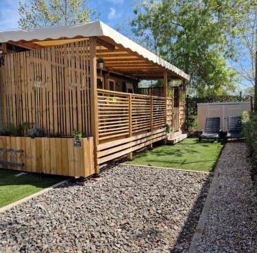 Camping La Carabasse Vias-Plage-T4 Climatisé,Tout confort, Emplacement calme !