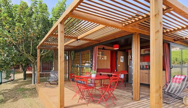 Camping LA FOUGERAIE * - Panoramic Chalet Pilotis - 2 bedrooms 5 people