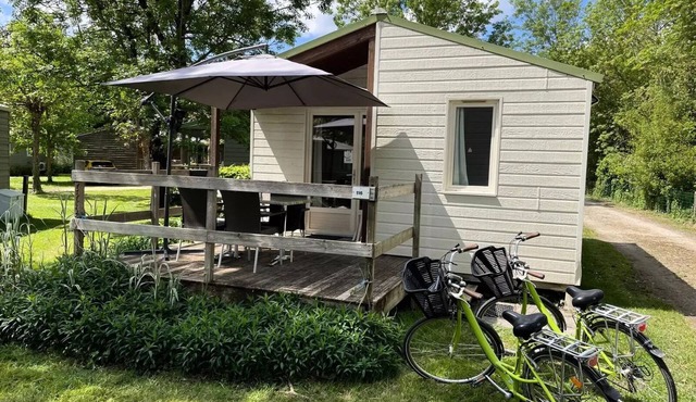 Camping La Venise Verte * - COMFORT chalet 29 m² (2 bedrooms) + 11m² terrace + TV for 5 people