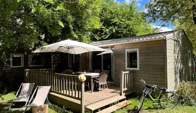 Camping La Venise Verte * - PREMIUM chalet 50m² (3 bedrooms) + terrace + TV + LV + Plancha + Air conditioning 7 people