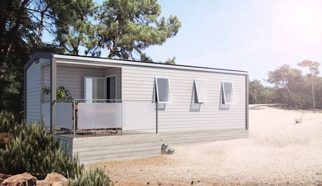 Camping Le Braou* - Privilege 27m² - 3 bedrooms - Air conditioning + TV + dishwasher 6 people