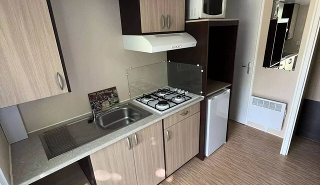 Camping le Chanet * - Mobil home standard ALESIA 2 rooms in the shade 4 people