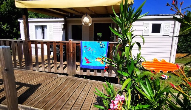 Camping Le Coin Charmant * - Mobile home Grand Espace PMR - 34m² - 2 bedrooms - air conditioning 4 people