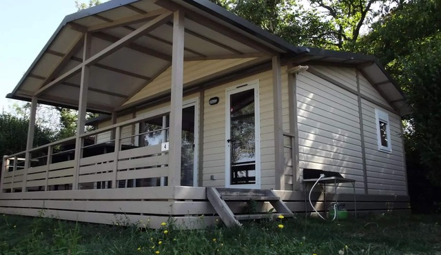 Camping le Grand Cerf * - Chalet Prémium (35m2) with large covered terrace, 3 bedrooms 8 people