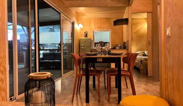 Camping le Grand Cerf * - Chalet Comfort (30m2) with covered terrace, 2 bedrooms 5 people