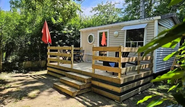 Camping le Moulin du Roy * - Mobile home O'HARA 504 1 bedroom 2/3 people with air conditioning 2 to 3 people - 2 people included in the price