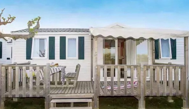 Camping Le Villeu *** - Cozy 4-room mobile home for 6 people with air conditioning