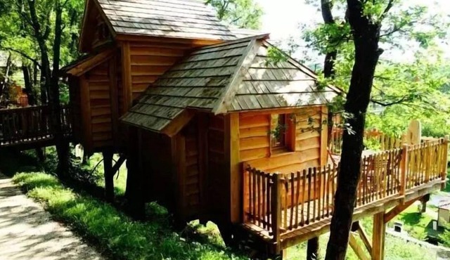 Camping maeva Respire Le Moulin de Surier * - Treehouse Beaumont 3 Rooms 4 People