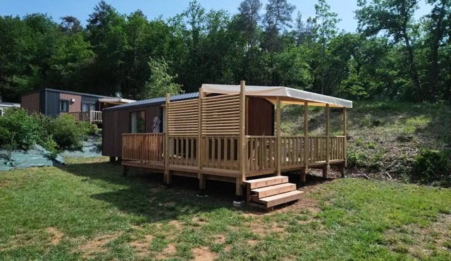 Camping maeva Escapades La Castillonderie * - Comfort Mobile Home 3 Rooms 4 People Air Conditioned + TV