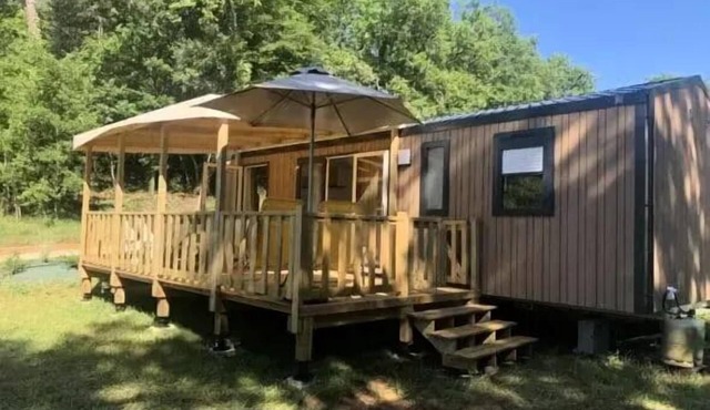 Camping maeva Escapades La Castillonderie * - Comfort Mobile Home 4 Rooms 6 People Air Conditioned + TV