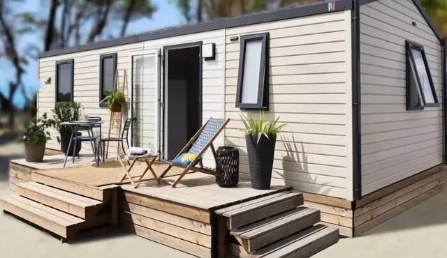 Camping maeva Respire La Comtesse * - Mobile Home Vénézia 4 Rooms 6 People Air Conditioned + TV