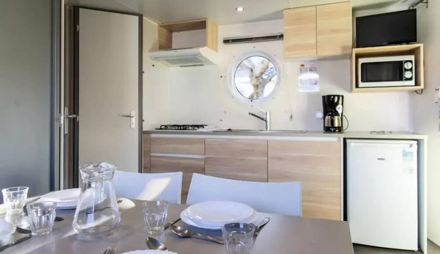 Camping Paradis le Vallespir* - Mobile home Pimevere 3 rooms 4 adults + 1 child