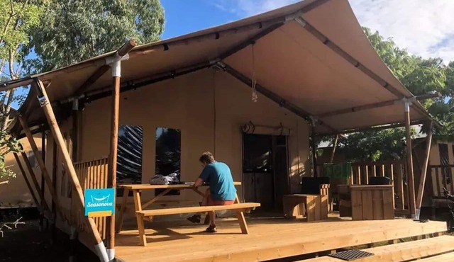 Camping Seasonova Les Vosges du Nord * - WOOD LODGE - with sanitary facilities for 4 people