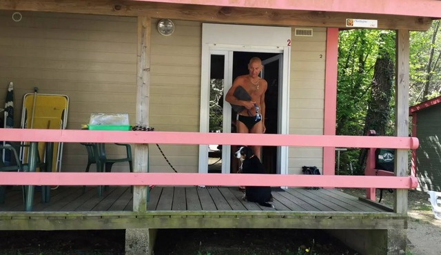 CAMPING SOURCES * - Chalet CONFORT with terrace (with optional mobile air conditioning) 5 persons