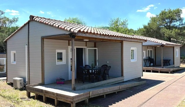 Camping Tikayan Les Cigales* - Chalet Chicana PMR Standard 3 rooms 4/6 people Air-conditioned