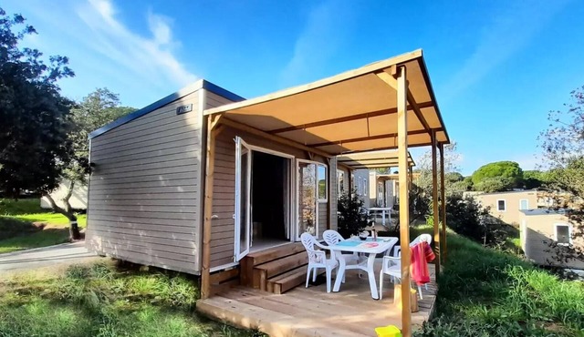 Camping Tikayan Les Cigales* - Mobile home Tennessy Standard 2 Rooms 2 People Air Conditioning