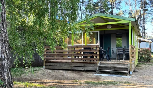 Camping Ushuaïa Villages les Pins d'Ucel * - MIMOSA - Chalet 27m² + TV for 5 people