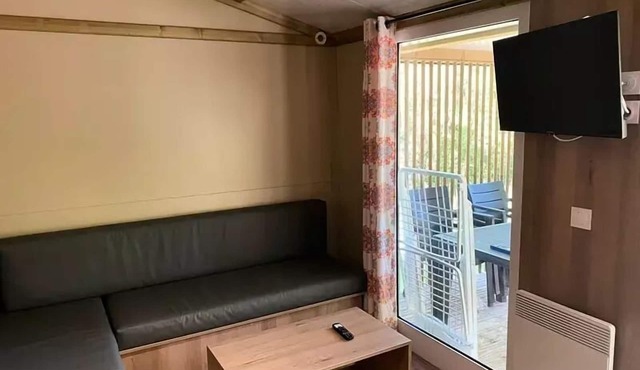 Camping Ushuaïa Villages les Pialades * - Chalet EDEN 54m² with covered terrace - 3 bedrooms for 6 people