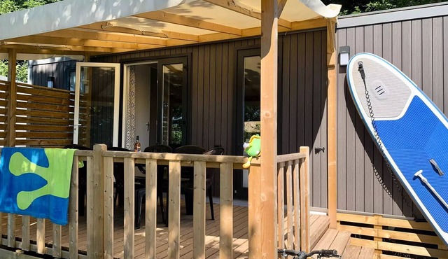 Campsite Beau-Rivage * - Cottage FAMILY (covered terrace) new 2022 4 to 7 people - 4 pers. included in the tariff
