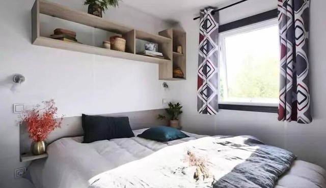 Campsite La Baie de Terenez * - Lodge GRAND CONFORT STEREC 2022 TV - 2 bedrooms 30m2 4 people