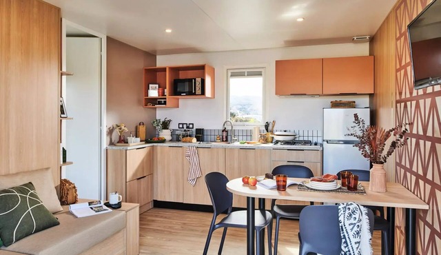 Campsite La Forêt Stella-Plage * - Ocean Opal Cottage – 2 bedrooms - 2 bathrooms - 34 m2 - semi-covered terrace 5 people