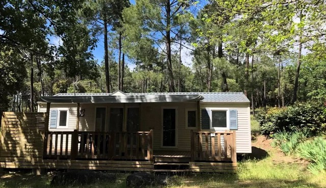Campsite La Simioune in Provence * - Mobilhome TOURNESOL Air-conditioned+comfort - 3 bedrooms +TV (4 adults + 2 children) 4 to 6 people - 4 pers. included in the tariff