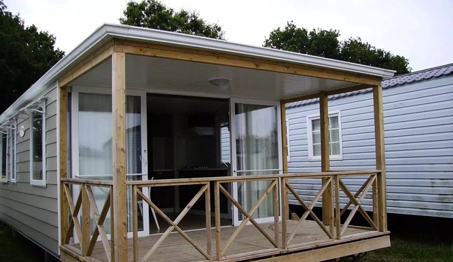 Campsite Le Rochat-Belle-Isle * - Mobil home Duo 31m2 (2 bedrooms in front of the river) 6 people