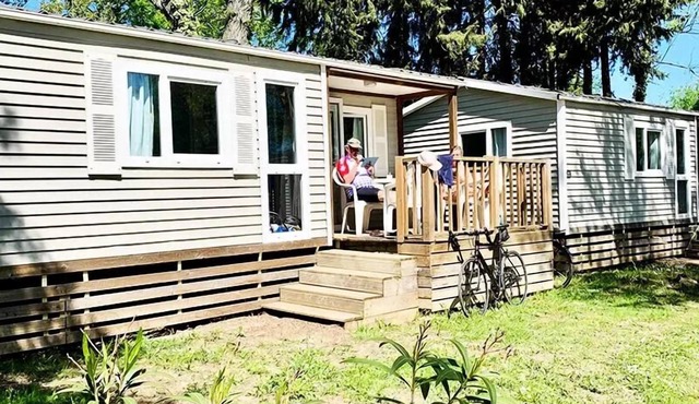 Campsite Le Val de Cesse * - Mobile home MALIN 20m2 - 2 bedrooms - air conditioning - terrace 4 people