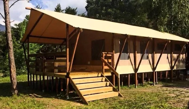 Campsite LES PRADES * - Lodge with sanitary facilities 35m2 6 people