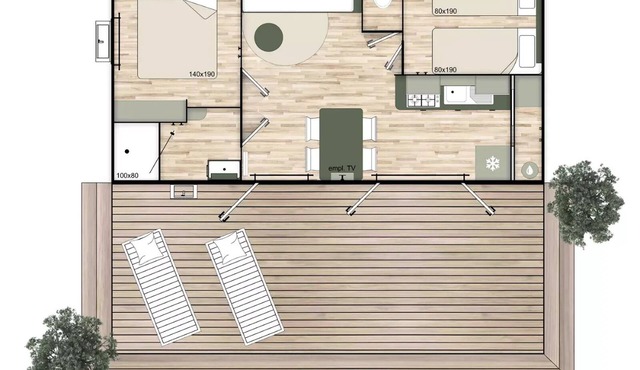 Campsite Mas Llinas * - Mobile home LE NEST 29 4 people
