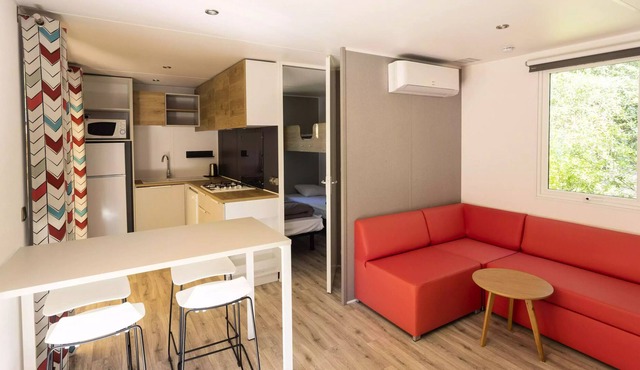 Campsite Saint Pierre de Rousieux**** - Large Mobile Home 3 Rooms 5 People Air Conditioned