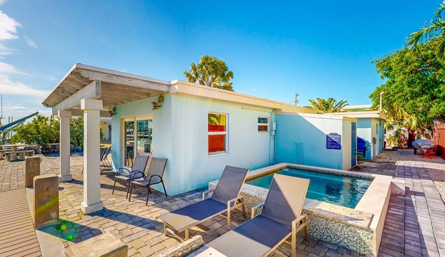 Canal-front home remodeled for HGTV with private swimming pool