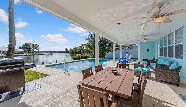 Canal-Front Home with Heated Pool