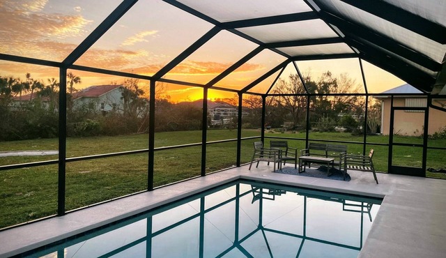 Canal home, heated pool, close to everything!