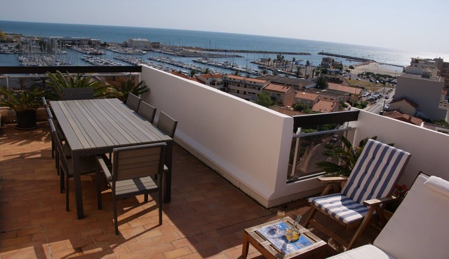 Canet - 2 room apartment + cabin, terraces + panoramic balcony with sea view
