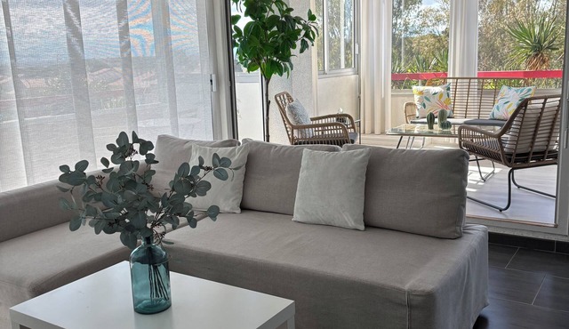 Canet Sud Very nice apartment of 85 m² 150 m from the beach Parking Air conditioning Wi-Fi