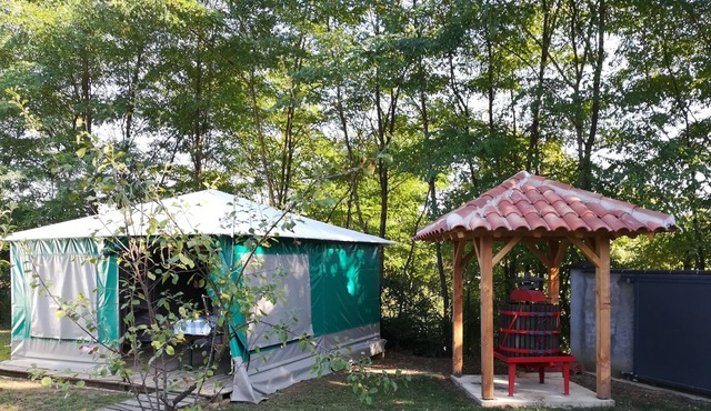 canvas bungalow 4 people semi-shaded press