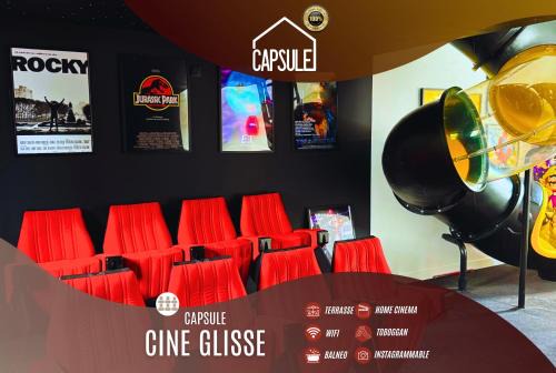 Capsule ciné glisse - cinéma - spa balnéo - garage