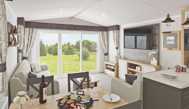 Caravan with one double and two twin.