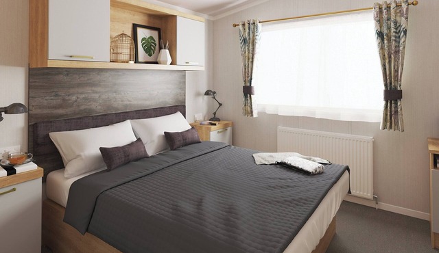 Caravan with one double and two twin.