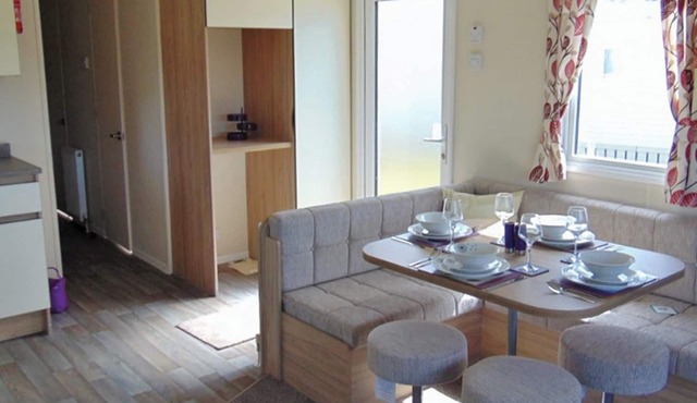 Caravan with one double and two twin.