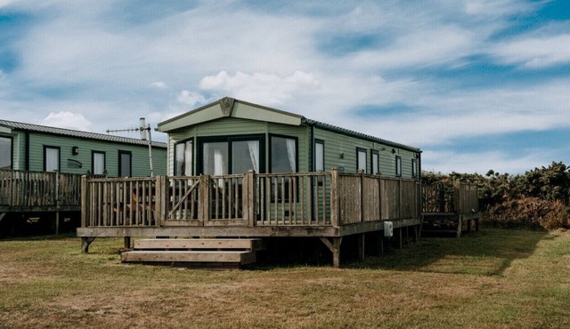 Caravan with sea views on the coast near St Davids