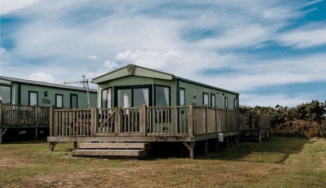 Caravan with sea views on the coast near St Davids