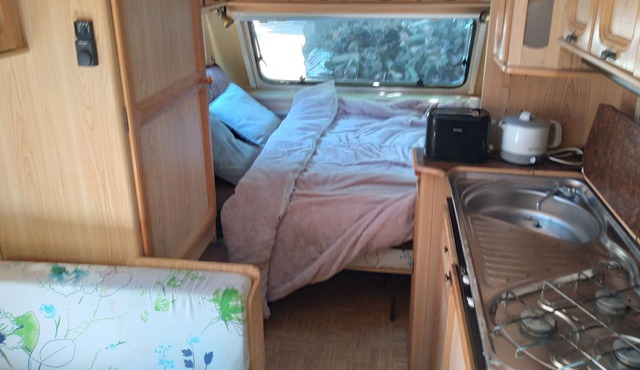 Caravane Dans Espace Ombragé