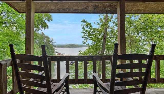 Carters Lakeside Log Cabin #1. Located in Carters Lake Marina, with boat slip !