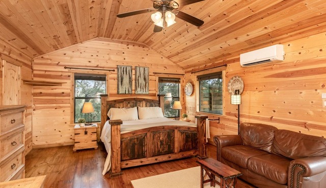 Casa del Sol | 1/1 Hill Country Cabin, Hot Tub, Full Kitchen, Pet Friendly w/fee