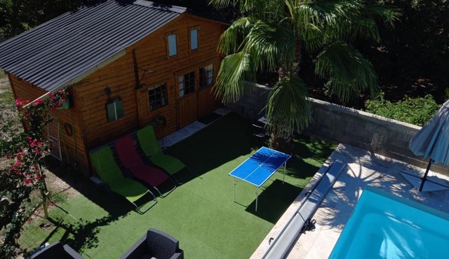 Casa di legnu ,charmant chalet avec piscine