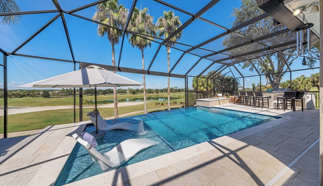 Casita of the Setting Sun- 1/1 Guest House w/Pool Access, Golf Cart & Stunning View of Amelia Championship Golf Course