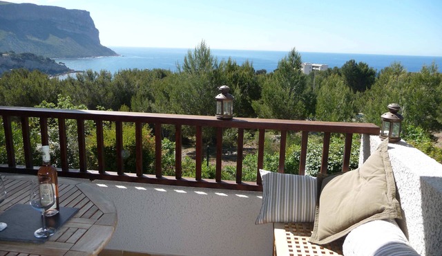 CASSIS PROVENCE T2 apartment great sea view,Tennis,Pool CALANQUES,Cap CANAILLE